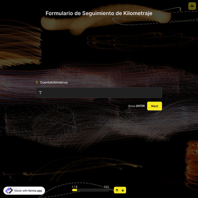 Plantilla de Formulario de Seguimiento de Kilometraje