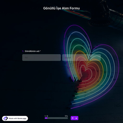Gönüllü İşe Alım Formu Şablonu