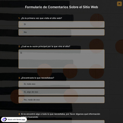 Plantilla de Formulario de Comentarios Sobre el Sitio Web