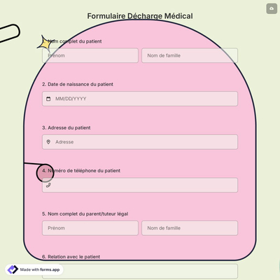 Formulaire Décharge Médical