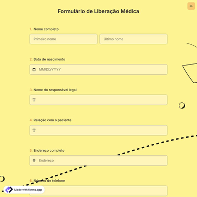 Formulário de Liberação Médica