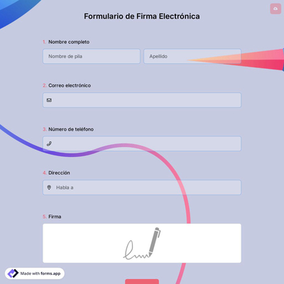 Formulario de Firma Electrónica