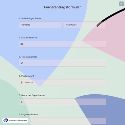 Förderantragsformular