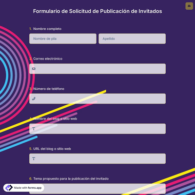 Formulario de Solicitud de Publicación de Invitados
