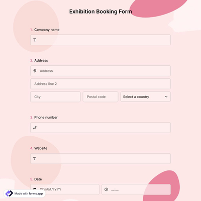 Exhibition Booking Form
