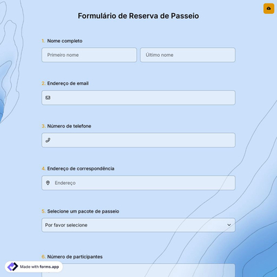 Formulário de Reserva de Passeio
