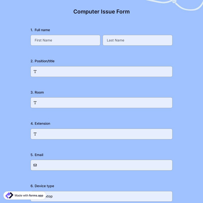 Computer Issue Form