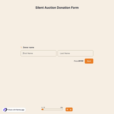 Silent Auction Donation Form
