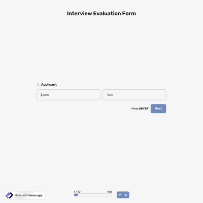 Interview Evaluation Form