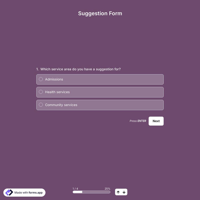Suggestion Form