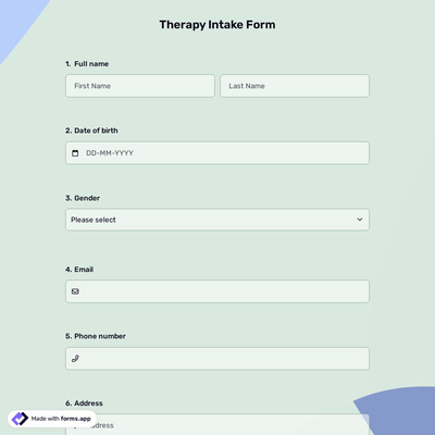 Therapy Intake Form