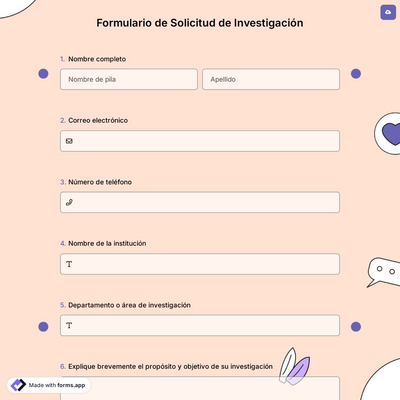Formulario de Solicitud de Investigación