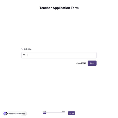 Teacher Application Form