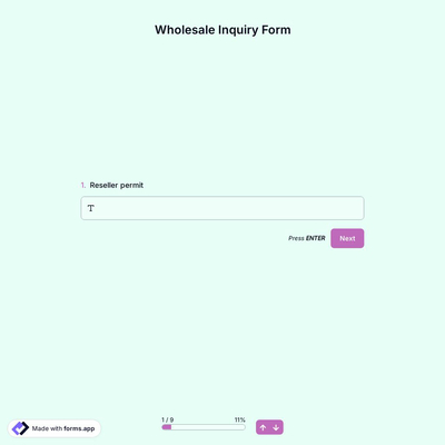 Wholesale Inquiry Form