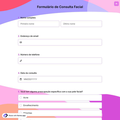 Formulário de Consulta Facial