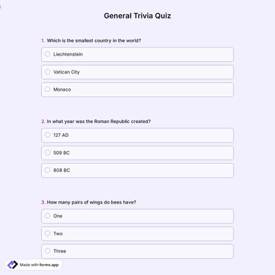 General Trivia Quiz