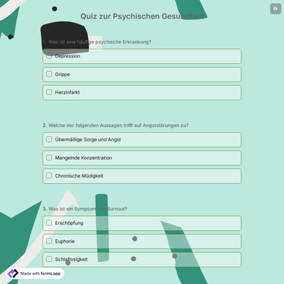 Quiz zur Psychischen Gesundheit