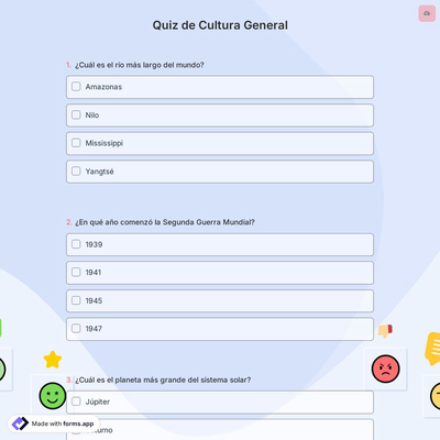Quiz de Cultura General