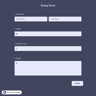 Essay Form