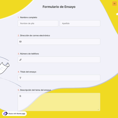 Formulario de Ensayo