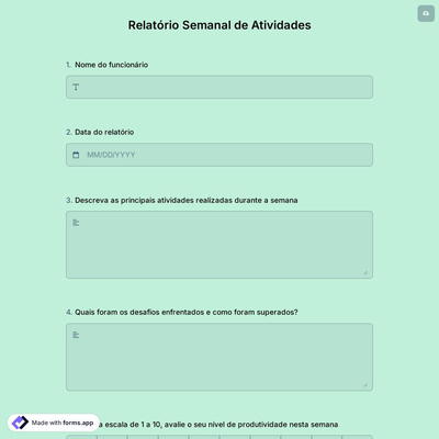 Relatório Semanal de Atividades