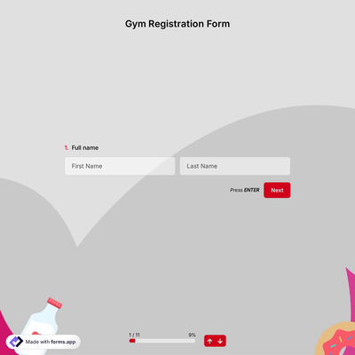 Gym Registration Form