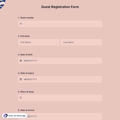 Guest Registration Form