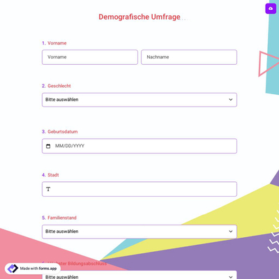 Demografische Umfrage