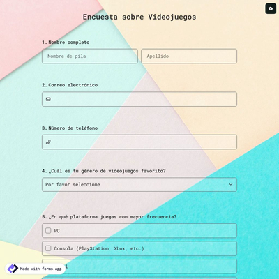 Encuesta Sobre Videojuegos