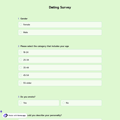 Dating Survey