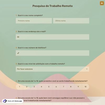 Pesquisa de Trabalho Remoto
