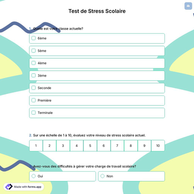 Test de Stress Scolaire