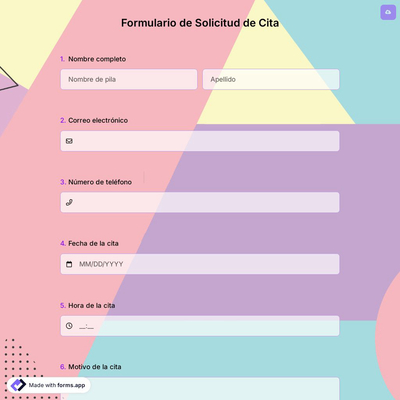 Formulario de Solicitud de Cita