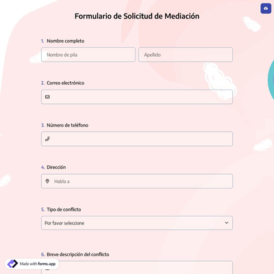 Formulario de Solicitud de Mediación