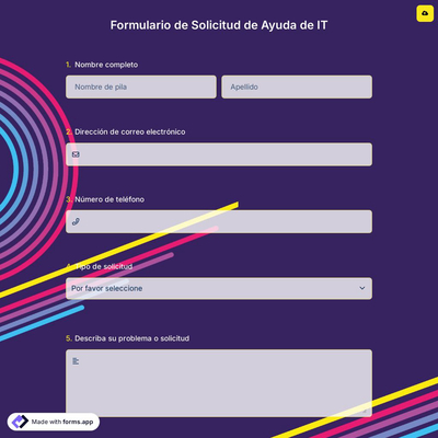 Formulario de Solicitud de Ayuda de IT