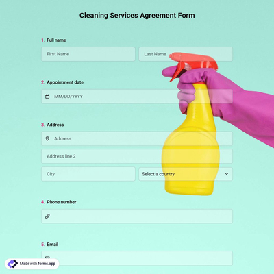 Cleaning Services Agreement Form