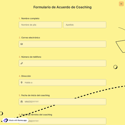 Formulario de Acuerdo de Coaching