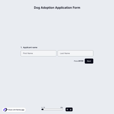 Dog Adoption Application Form