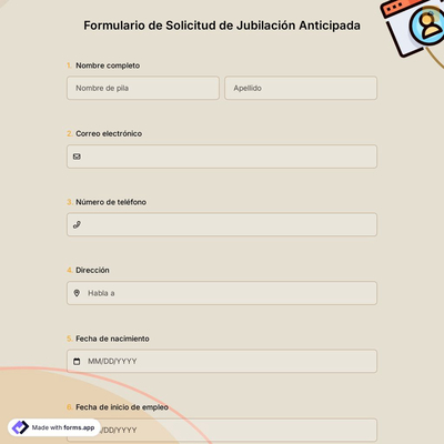 Formulario de Solicitud de Jubilación Anticipada