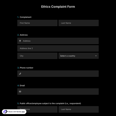 Ethics Complaint Form