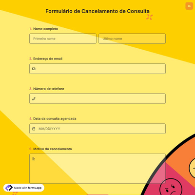 Formulário de Cancelamento de Consulta