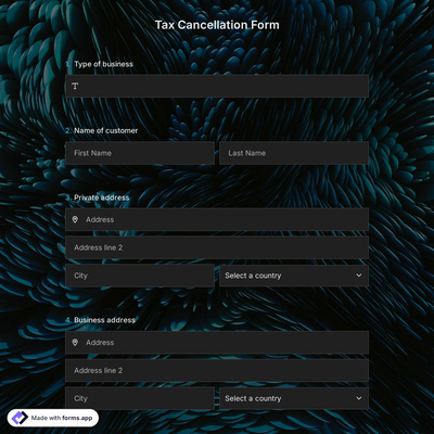 Tax Cancellation Form