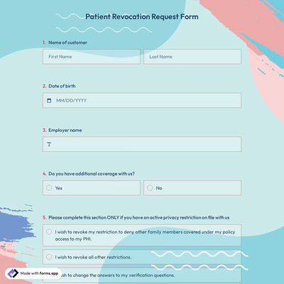 Patient Revocation Request Form