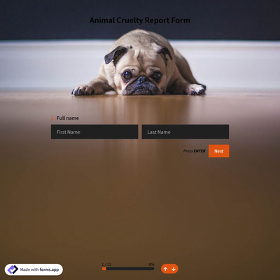 Animal Cruelty Report Form