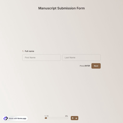 Manuscript Submission Form