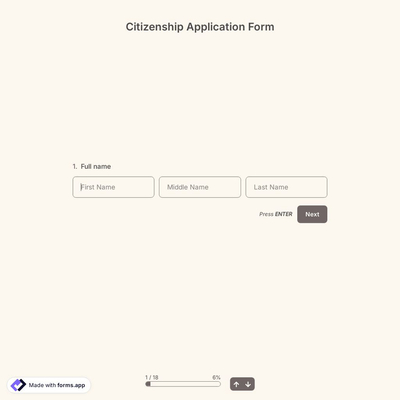 Citizenship Application Form