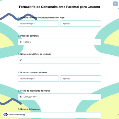 Formulario de Consentimiento Parental para Crucero