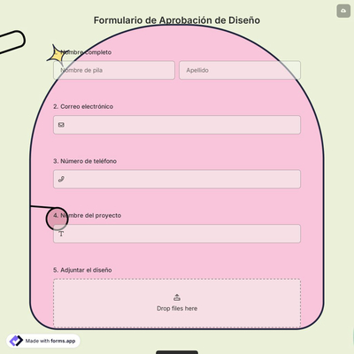 Formulario de Aprobación de Diseño