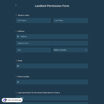 Landlord Permission Form
