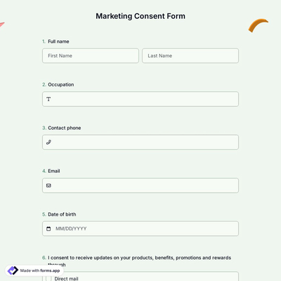 Marketing Consent Form